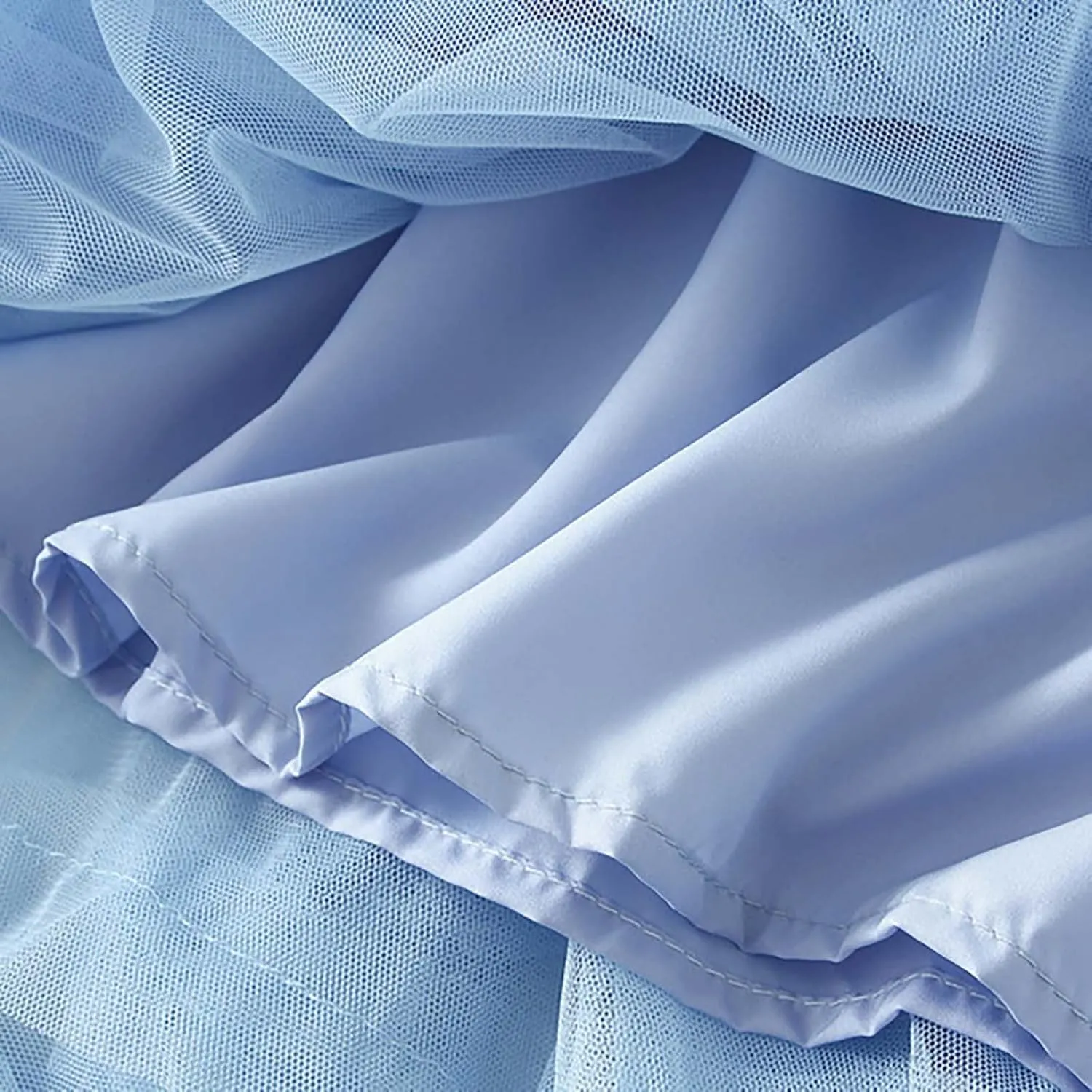 Women's Tulle Skirt,Tutu Skirt,A-Line Mesh Midi Skirtasymmetrical Pleated Elastic High Waist Layered St.