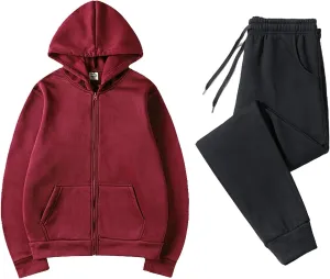 Women's Two Piece Outfits Set Long Sleeve Crewneck Workout Zip Up 2 Piece Fashion 2024 Trendy Pajamas Outfits