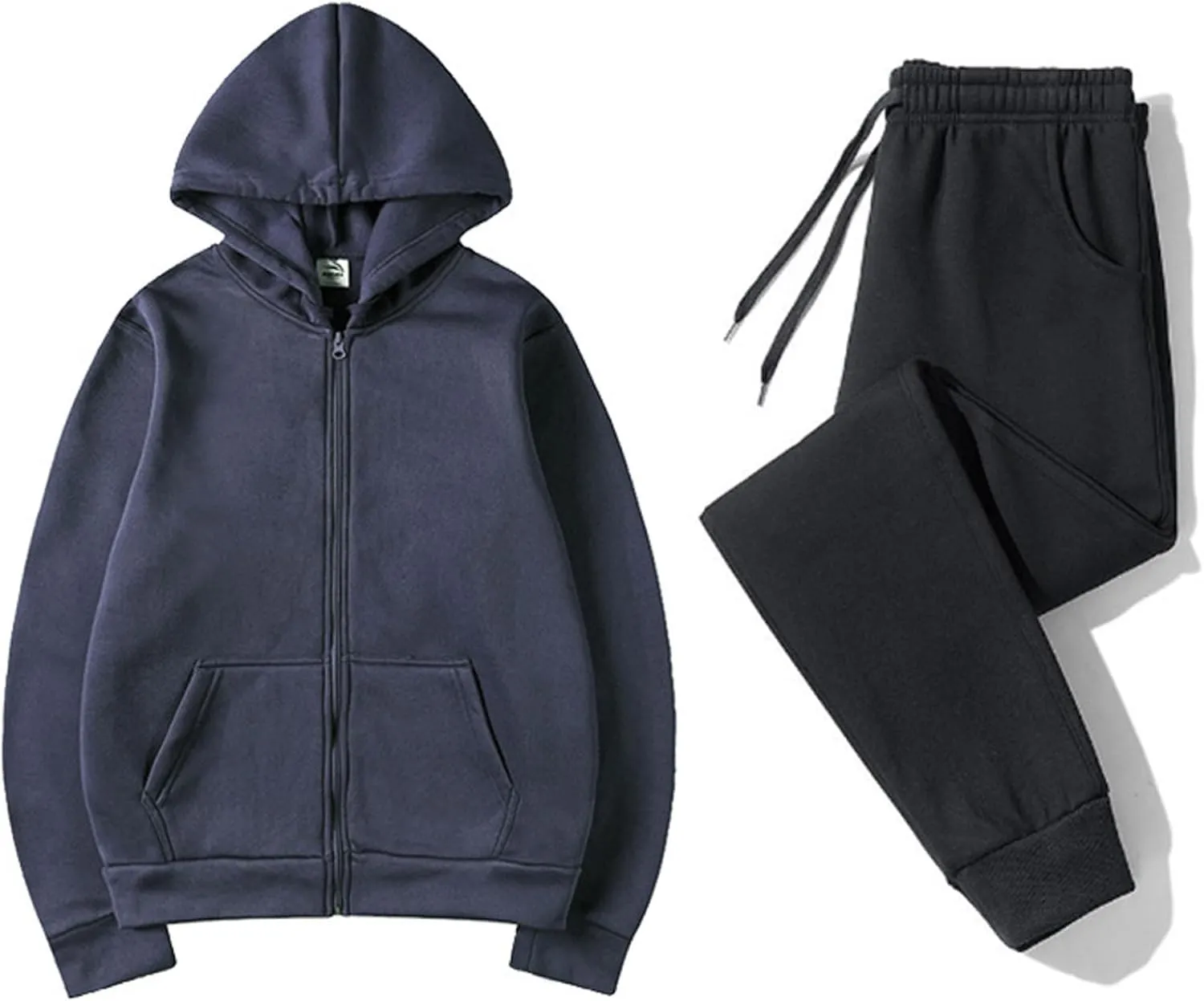 Women's Two Piece Outfits Set Long Sleeve Crewneck Workout Zip Up 2 Piece Fashion 2024 Trendy Pajamas Outfits