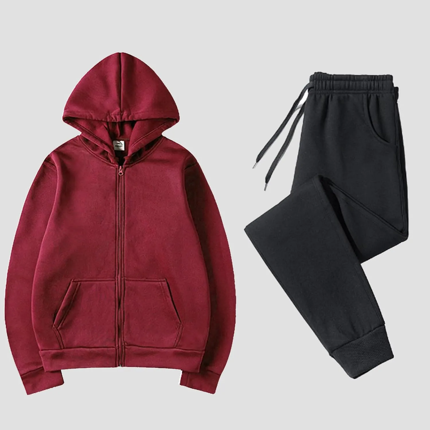 Women's Two Piece Outfits Set Long Sleeve Crewneck Workout Zip Up 2 Piece Fashion 2024 Trendy Pajamas Outfits