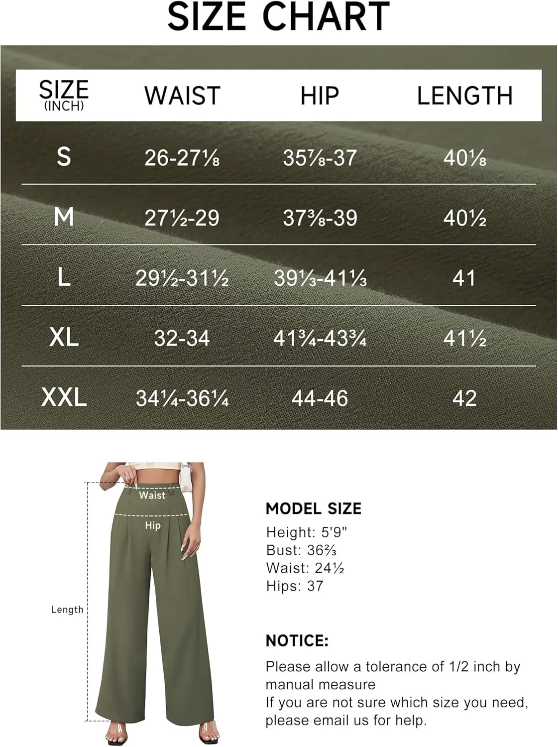 Womens Wide Leg Pants High Waisted Dress Pants Straight Leg Work Office Trousers with Pockets Business Casual Outfits