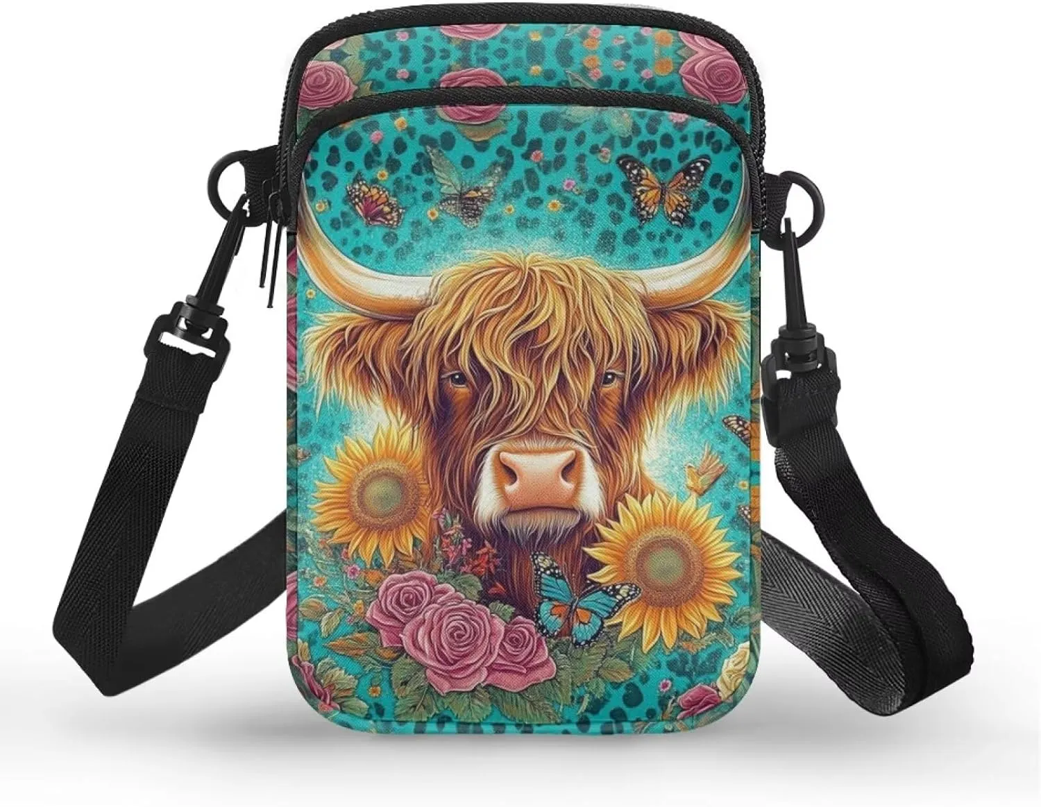 Xpyiqun Crossbody Phone Bag for Purse for Women Canvas Small Sling Shoulder Handbag Cross Body Pouch
