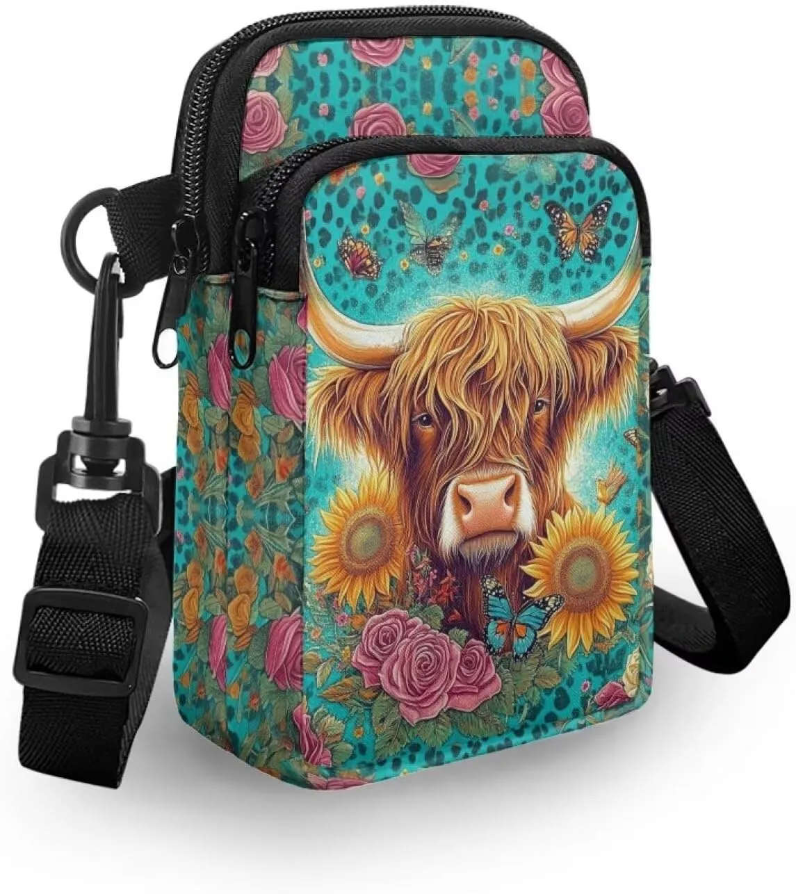 Xpyiqun Crossbody Phone Bag for Purse for Women Canvas Small Sling Shoulder Handbag Cross Body Pouch