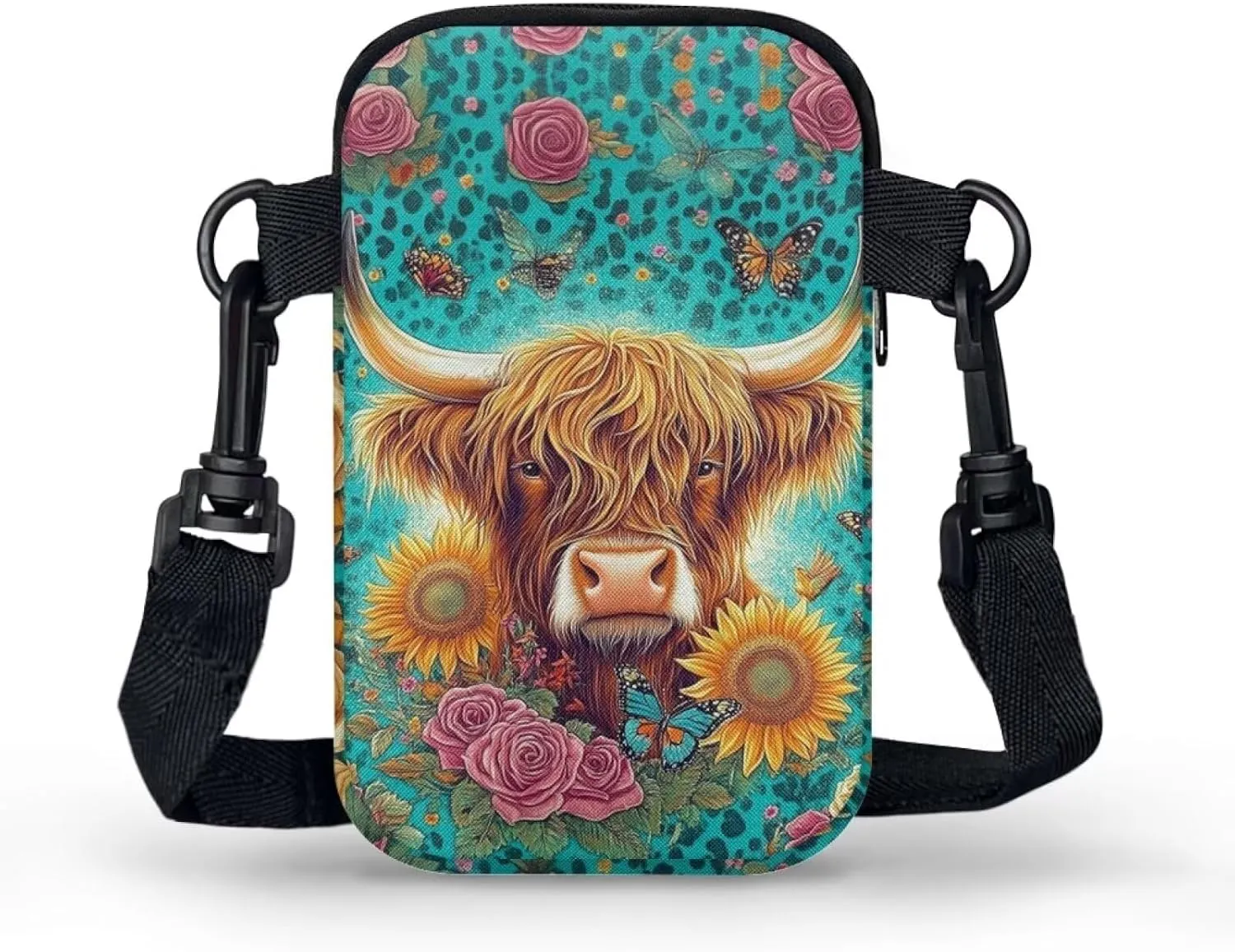 Xpyiqun Crossbody Phone Bag for Purse for Women Canvas Small Sling Shoulder Handbag Cross Body Pouch