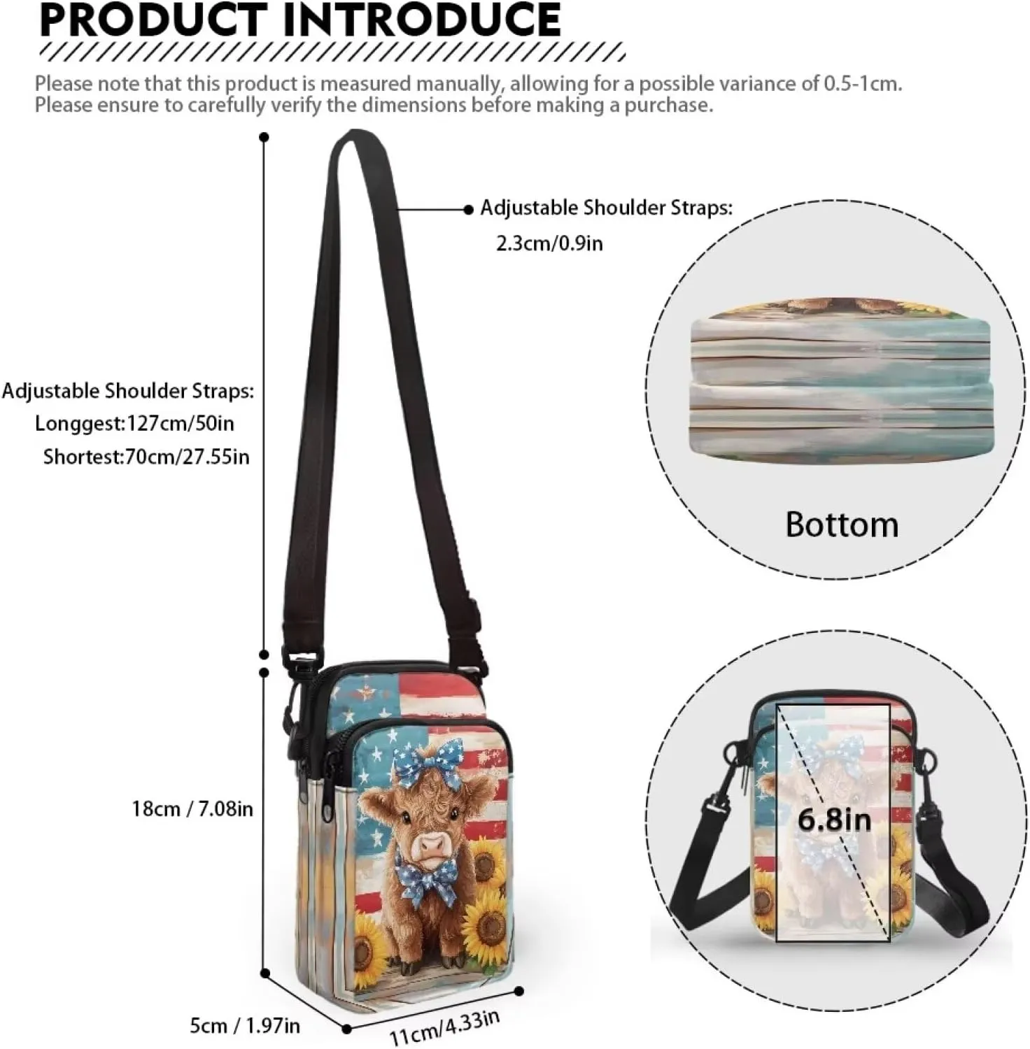 Xpyiqun Small Crossbody Bag Women Phone Purses Sling Shoulder Handbag Cross Body Pouch Wallet Bags