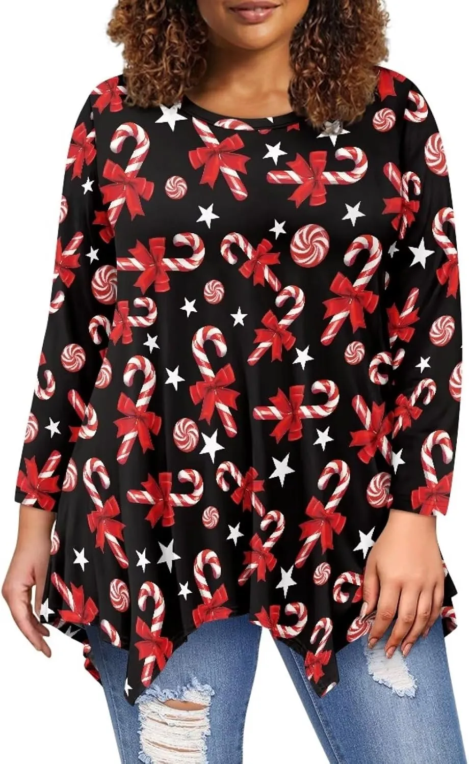 YEXIATODO Plus Size Womens Tops Tunic Tops for Women Loose Fit S-3XL