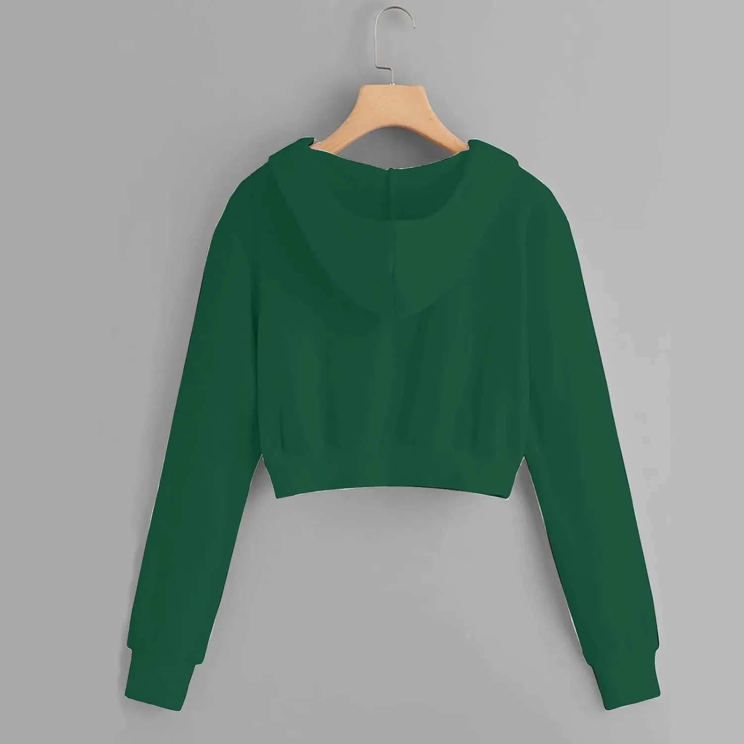Zip up Hoodie Women Cropped Fashion Sweatshirt Drawstring Hoodies Casual Winter Jackets Long Sleeve Fall Tops 2024