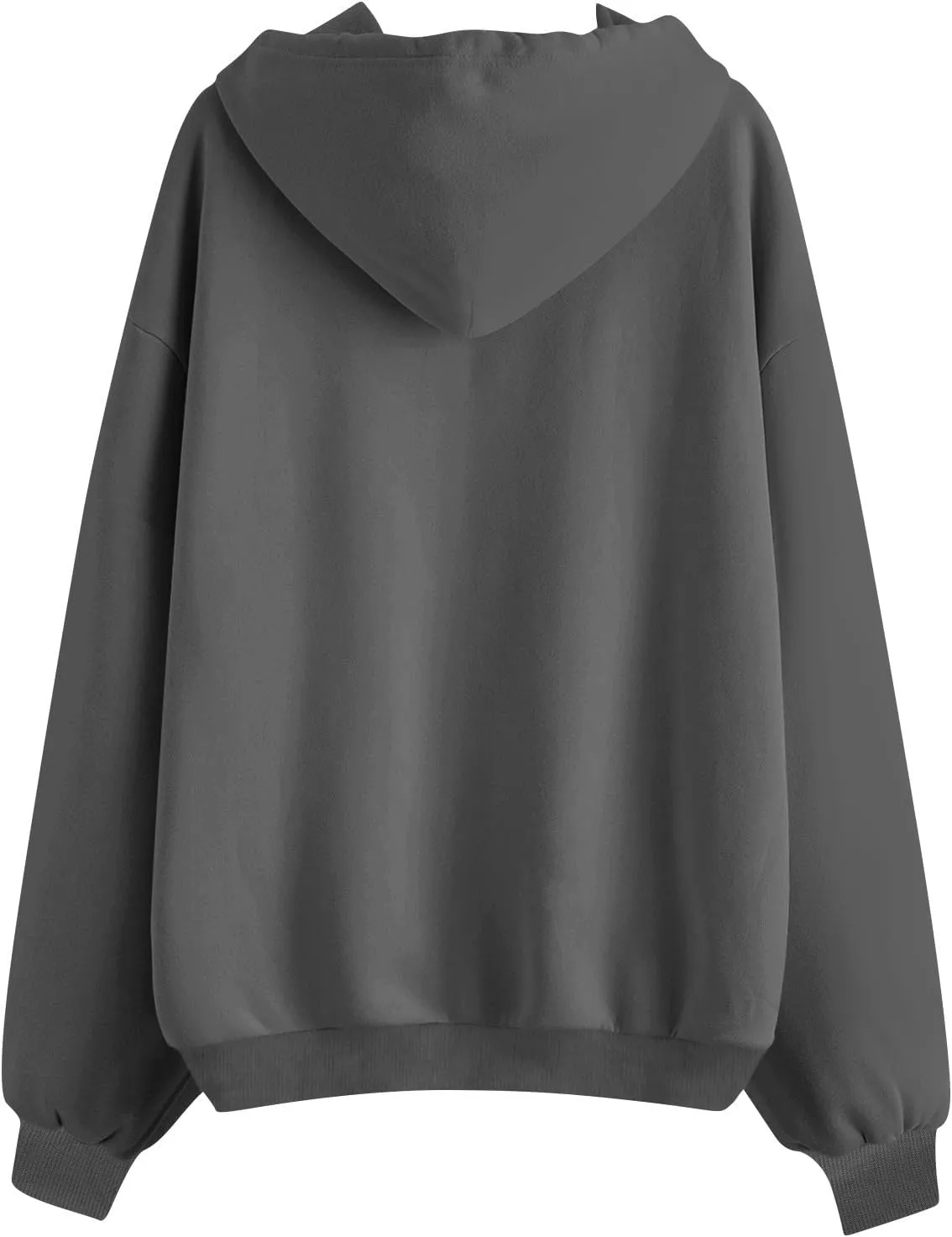Zip Up Hoodie Women Y2k Oversized Fleece Jacket Workout Drawstring Hooded Sweatshirt with Pockets Winter Clothes
