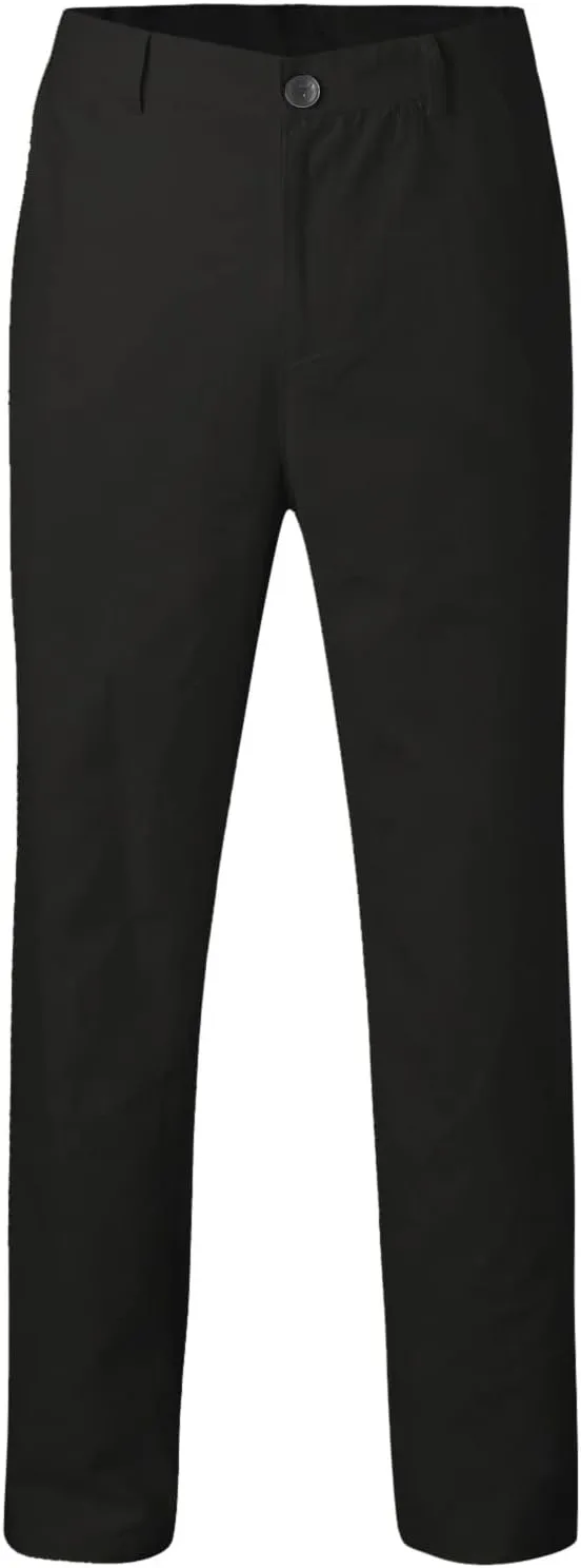 ZYXTIM Men's Classic Fit Flat-Front Work Dress Pant Expandable Waist Slim Fit Open Bottom Chino Pants Slacks with Pockets