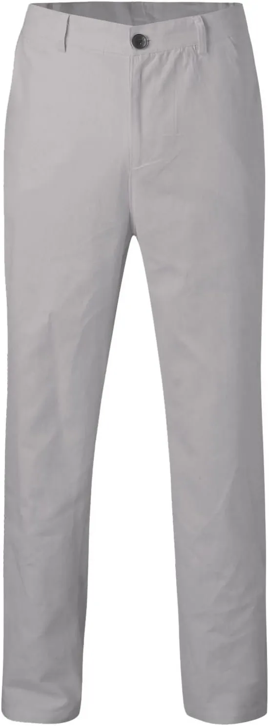 ZYXTIM Men's Classic Fit Flat-Front Work Dress Pant Expandable Waist Slim Fit Open Bottom Chino Pants Slacks with Pockets