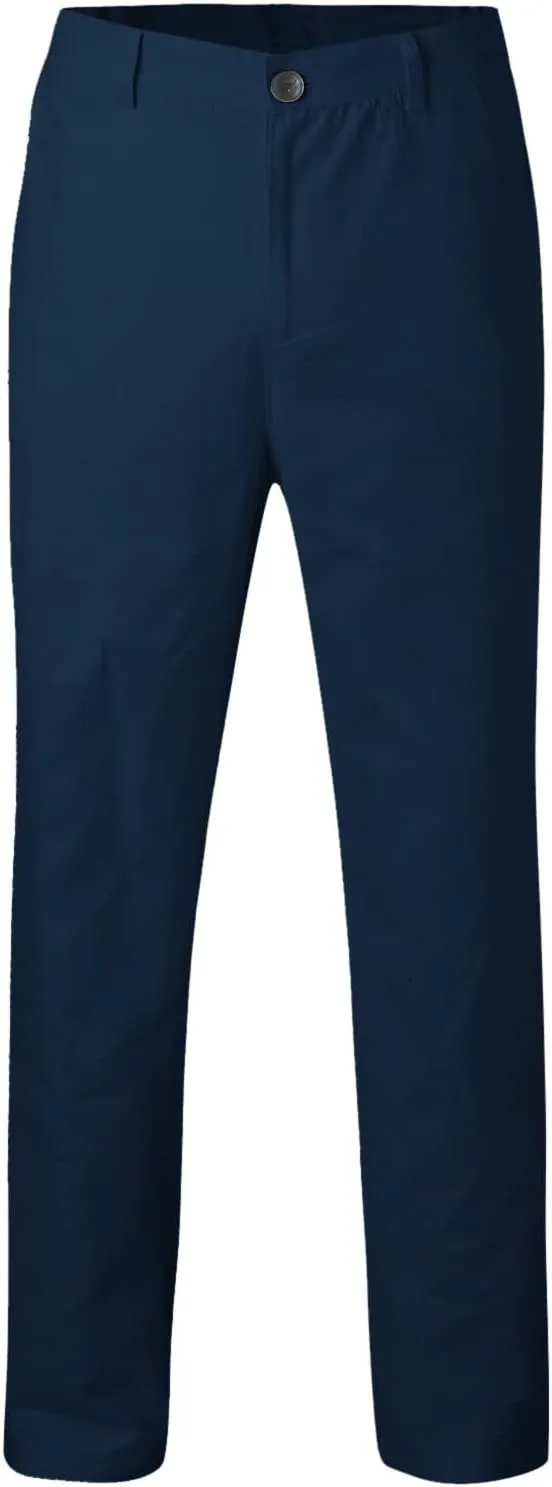 ZYXTIM Men's Classic Fit Flat-Front Work Dress Pant Expandable Waist Slim Fit Open Bottom Chino Pants Slacks with Pockets